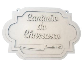 Placa com Moldura Churrasco