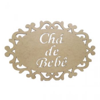 PLACA TRABALHADA CHA DE BEBE 65CM