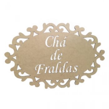 PLACA TRABALHADA CHA DE FRALDA 65CM