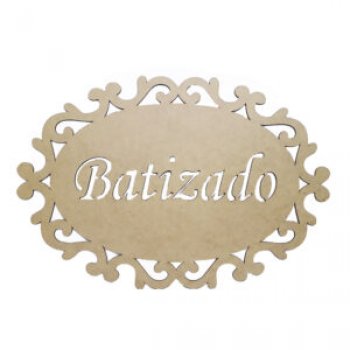 PLACA TRABALHADA BATIZADO 65CM