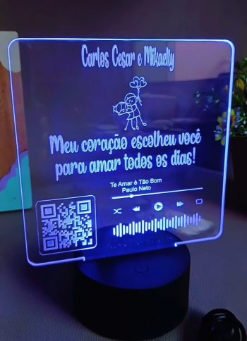 Luminária led personalizada 15cm