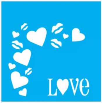 Stencil Cantoneira Love 10x10