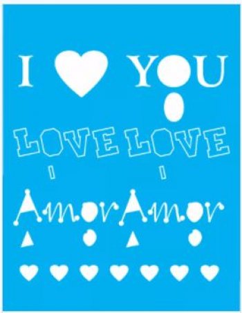 Stencil Amor 15x20