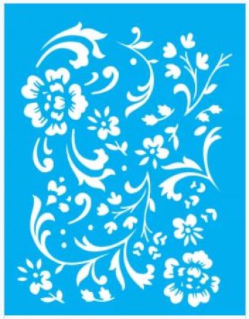 Stencil Estamparia Floral 15x20