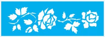 Stencil Flores Rosas II 10x30