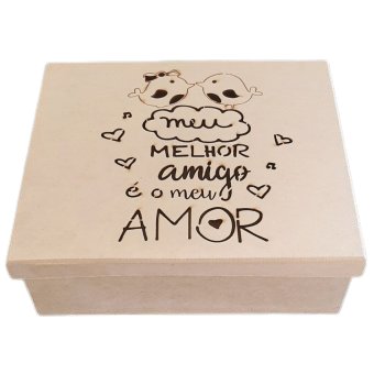 Caixa Meu Melhor Amigo É O Meu Amor - 23 X 19 X 8cm