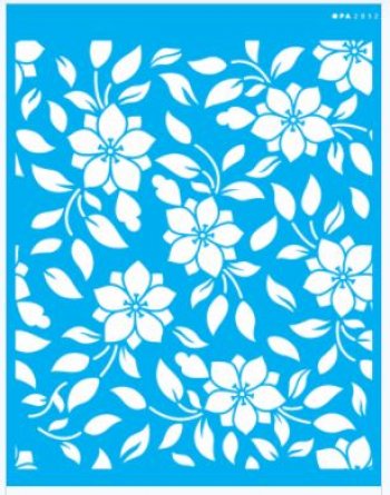 Stencil Estamparia Flores do Campo I 20X25