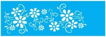 Stencil Flores Arabesco 10x30