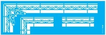 Stencil Moldura Cantoneira I 10x30