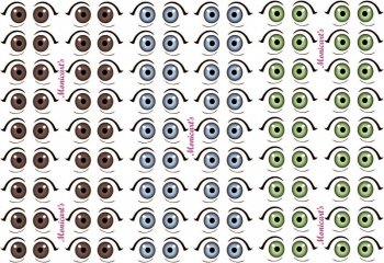 Cartela De Olhos Resinados 72 Pares - Cod.Ref: 320PP