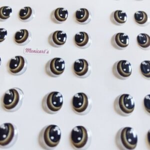 Cartela De Olhos Resinados Castanho - Cod.Ref: 341APP